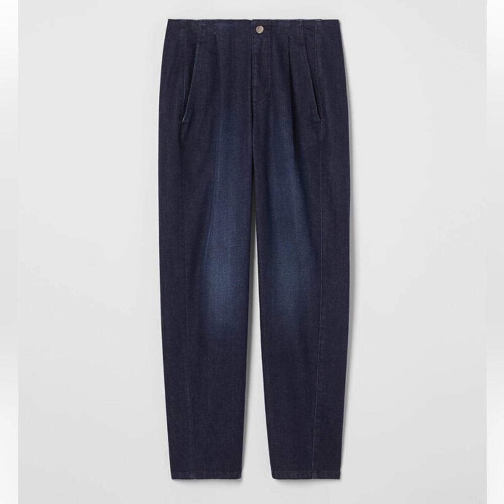 NWT NEW Eileen Fisher Organic Cotton Stretch Tapered Ankle Jeans Size 16 - Picture 3 of 12